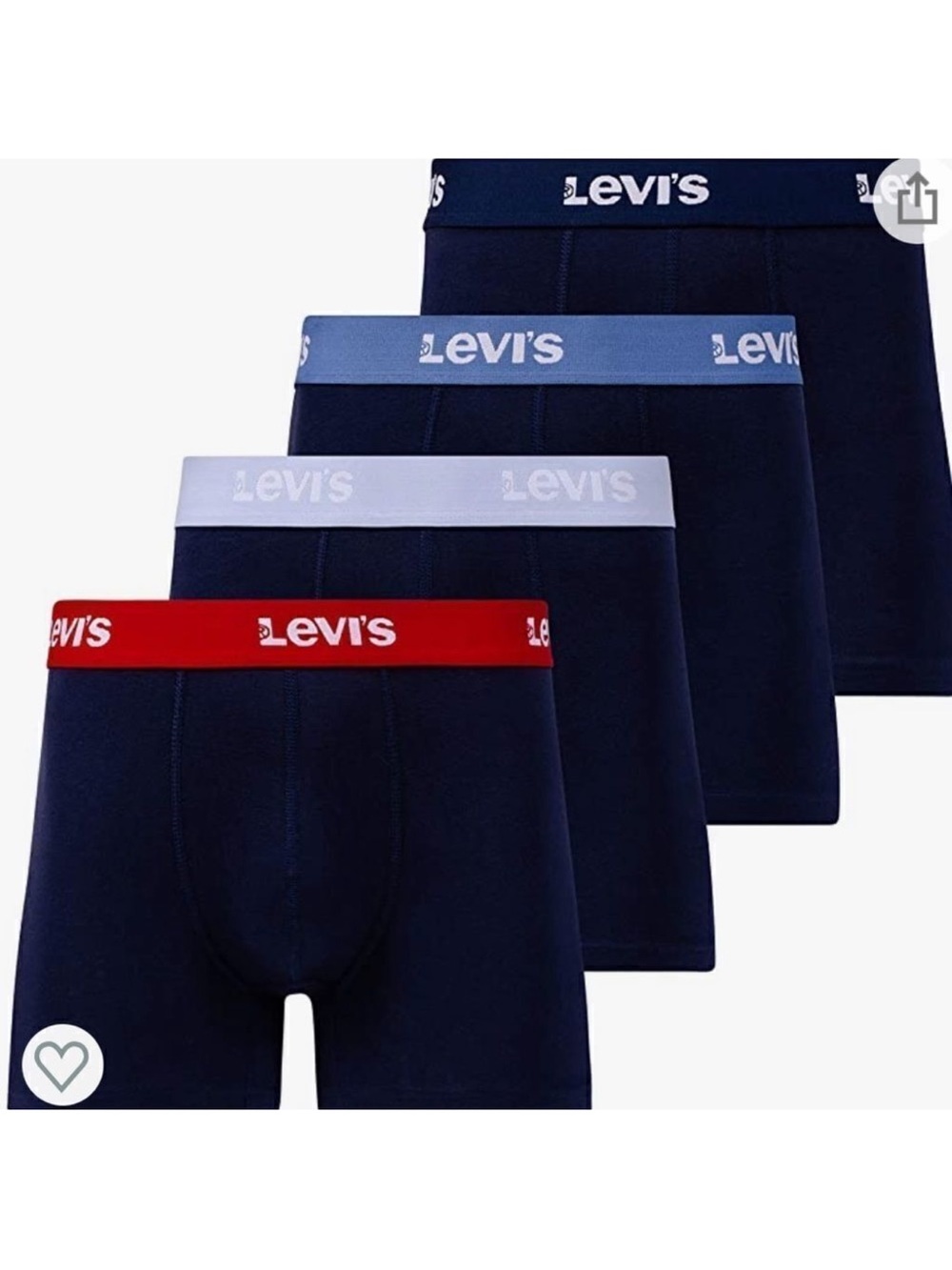 LEVI’S M 5pk Multicolored Cotton Boxer Briefs